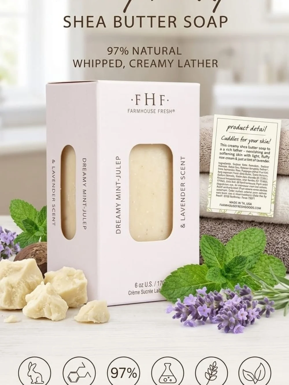 Dreamy Mint-Julep & Lavender Scented Hand Soap - Cream